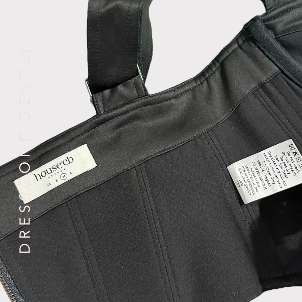 House of CB Black Structured Bustier Top - Picture 9 of 9